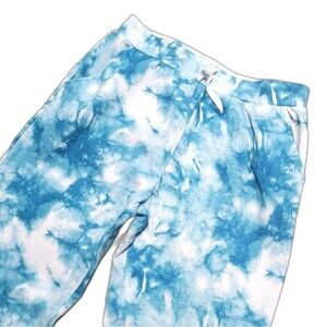 Disney Stitch Sweatpants Girls Medium Blue Tie Dye Drawstring Sweatpants Joggers
